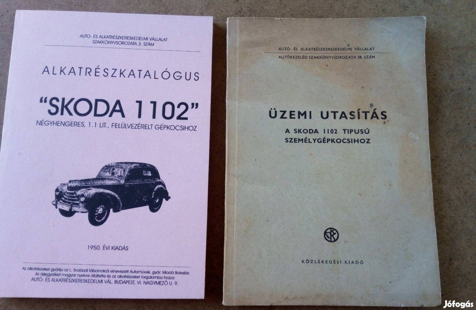 Skoda 1102 alkatrészkatalógus és kezelési utasítás