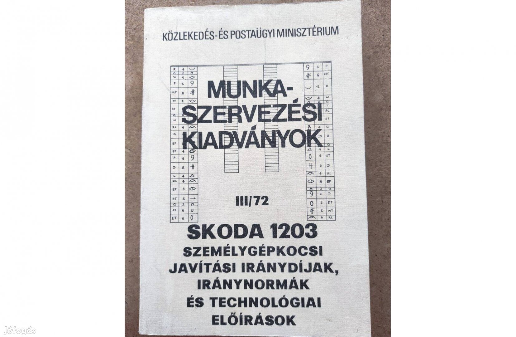 Skoda 1203 Műhely javítási utasítás és iránynormák