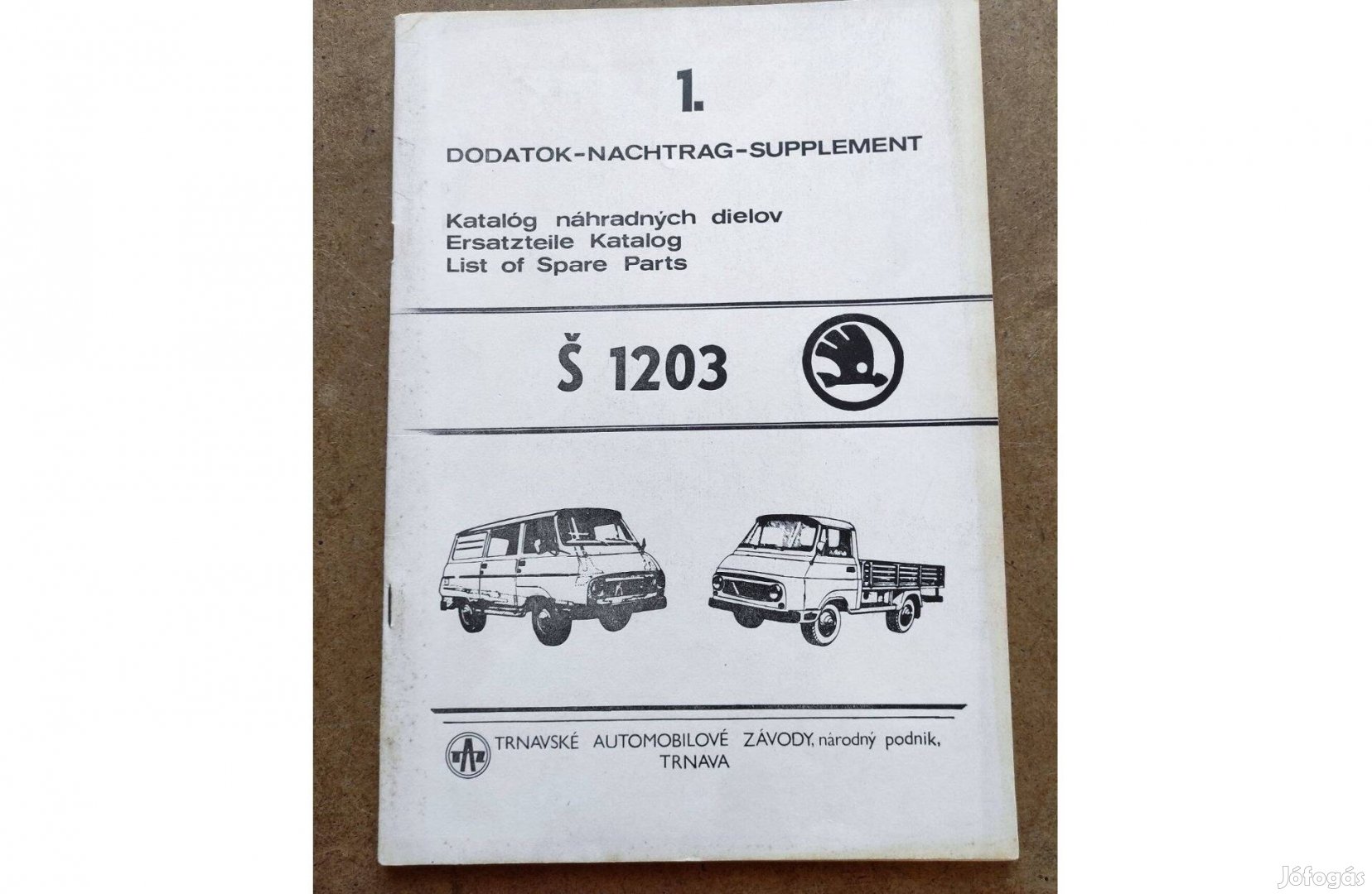 Skoda 1203 motor alkatrészkatalógus. 1978-7979-1980