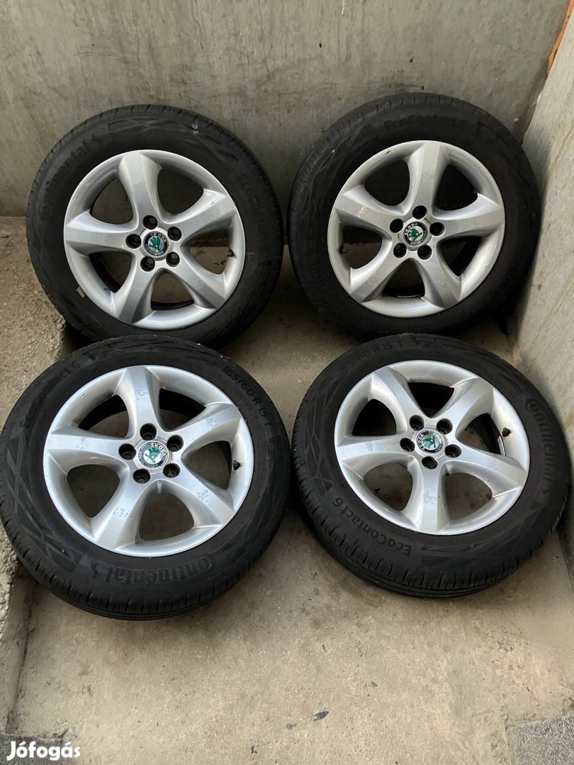 Skoda 15 col 5x100 gyári alufelni