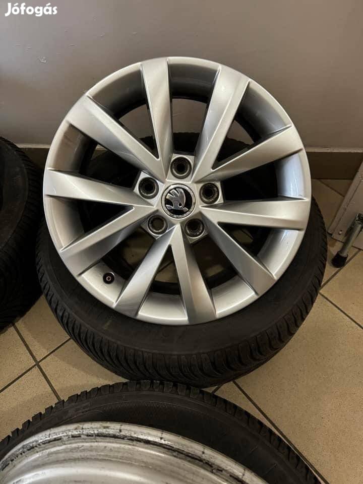 Skoda 16" Alcatras alufelni felni Téli szettben is Octavia Superb vw 