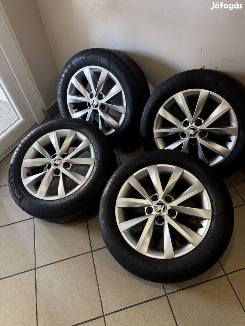 Skoda 16" Alcatras alufelni felni nyári szett Octavia Superb vw 