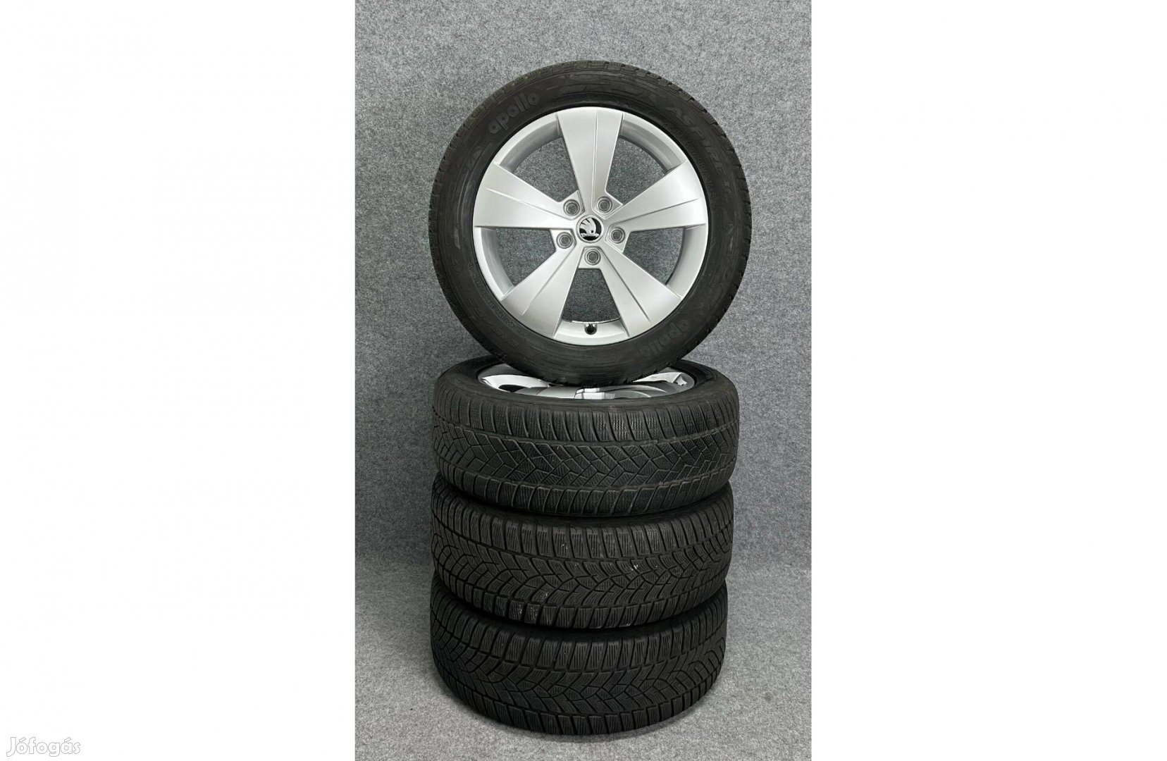 Skoda 17" 5x112 alufelni felni 215/55r17 téli gumi superb 2020