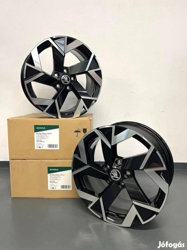 Skoda 18" új alufelni felni Trisuli Superb Octavia Kodiaq Karoq 