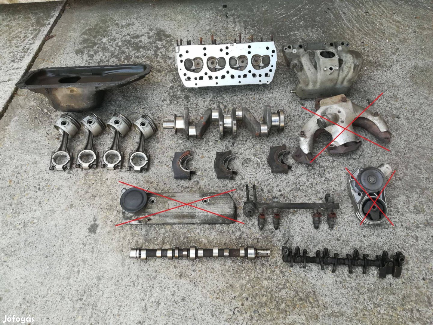 Skoda 1.3 benzin motor megmaradt alkatrészek