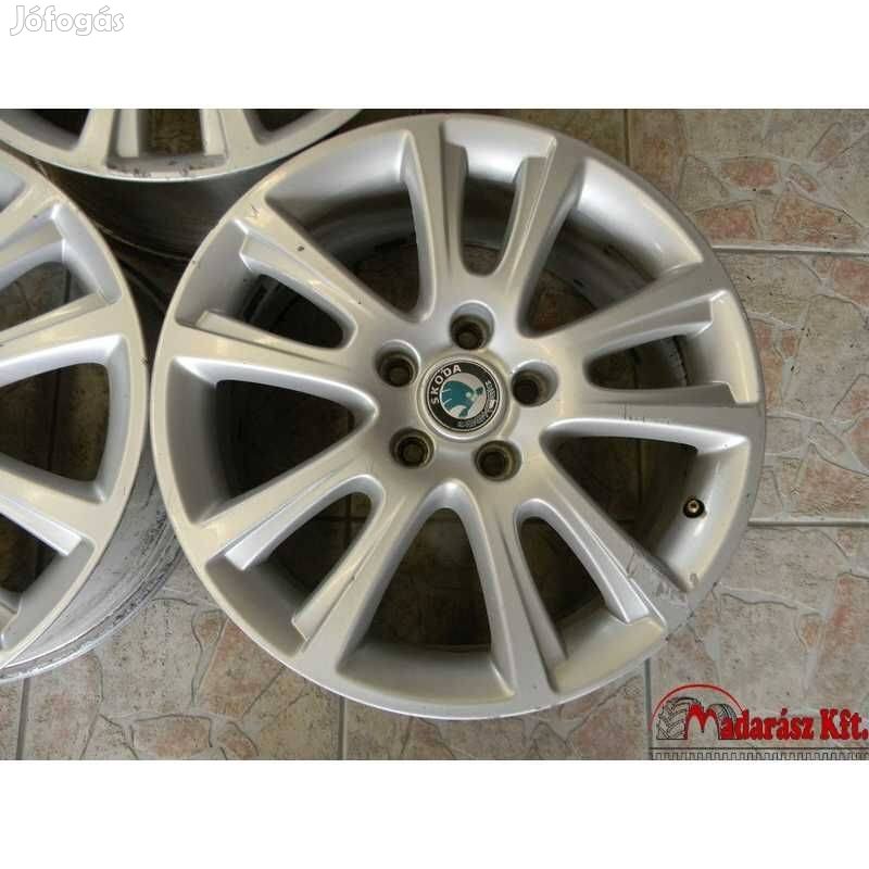 Skoda 5x112 7x17 gyári, használt alufelni ET54