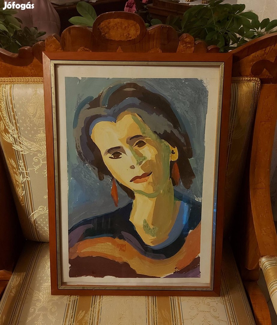 Skoda Éva festménye női portré!