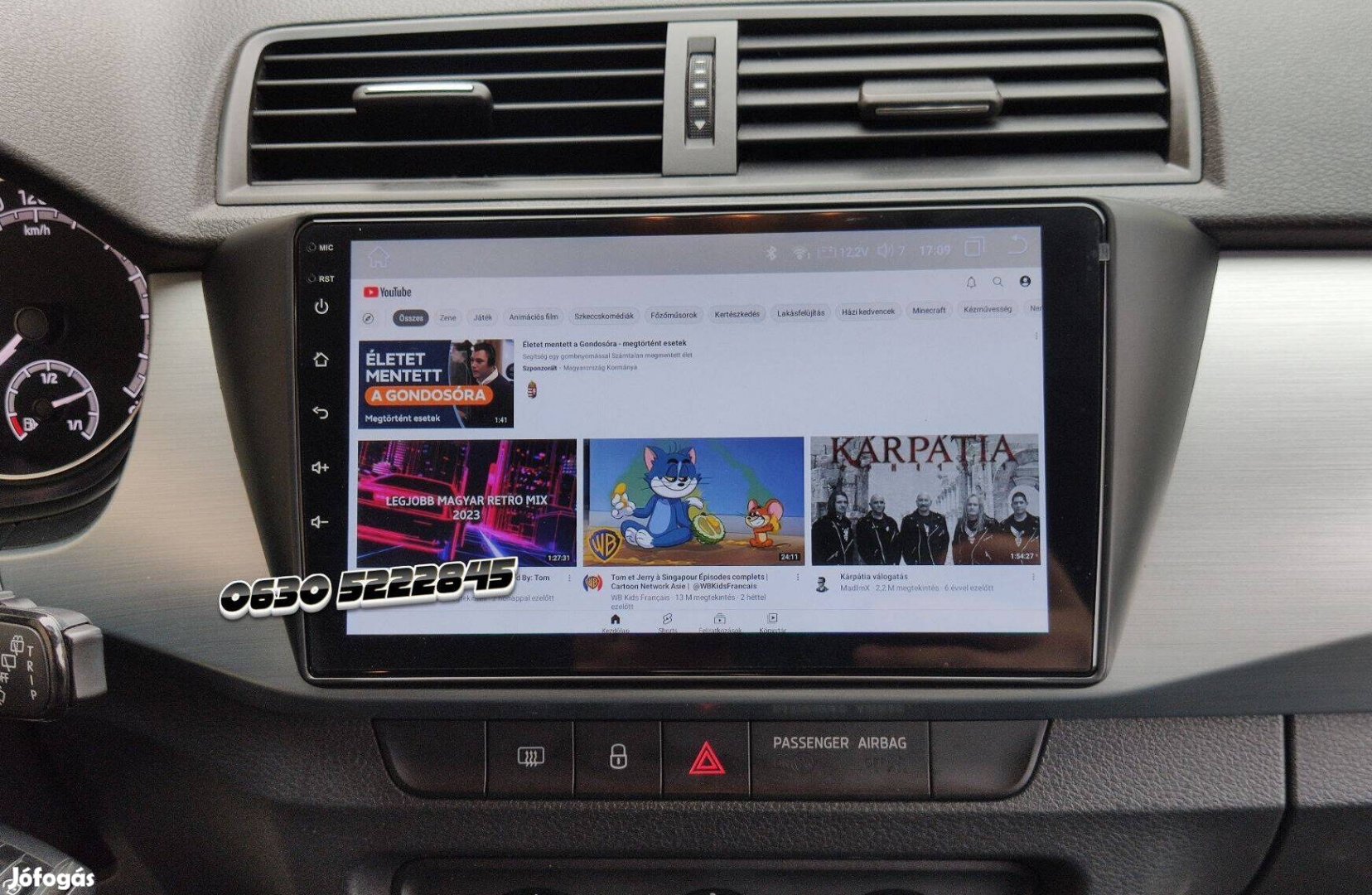 Skoda Fabia Android Auto Rádió Multimédia Navigáció Fejegység Carplay