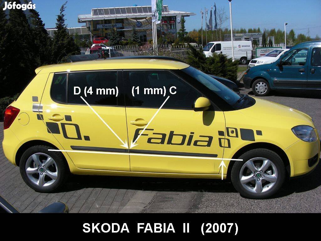 Skoda Fabia II Ajtóvédő Díszléc Oldalcsík