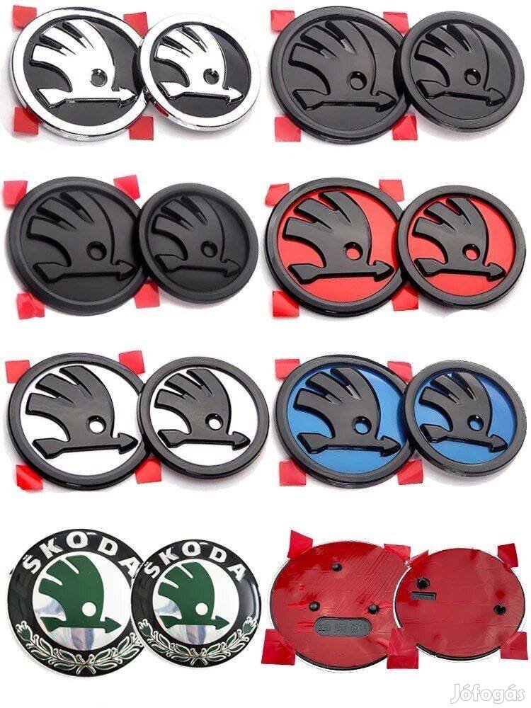 Skoda Fabia, Octavia, Roomster, Jeti stb embléma 90mm, 80mm méretben