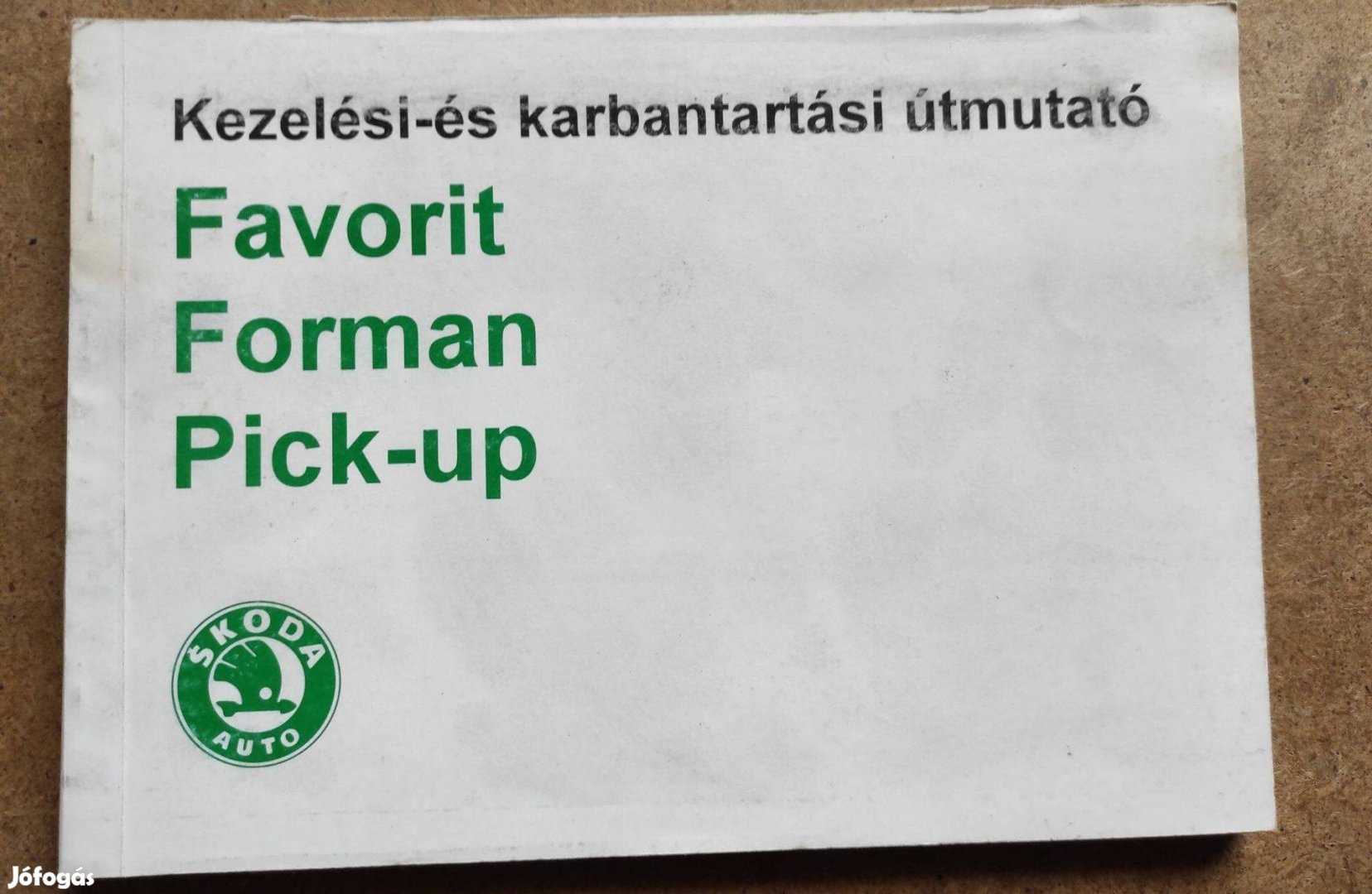 Skoda Favorit, Forman, Pck-up kezelési útmutató. 1993.09-