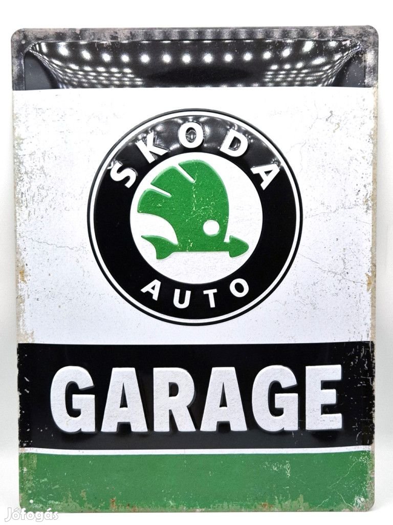 Skoda Garage - fémplakát  fém tábla (30x40cm)