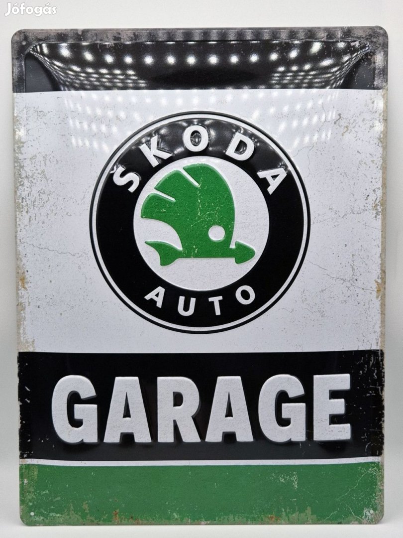Skoda Garage - fémplakát  fém tábla (30x40cm)