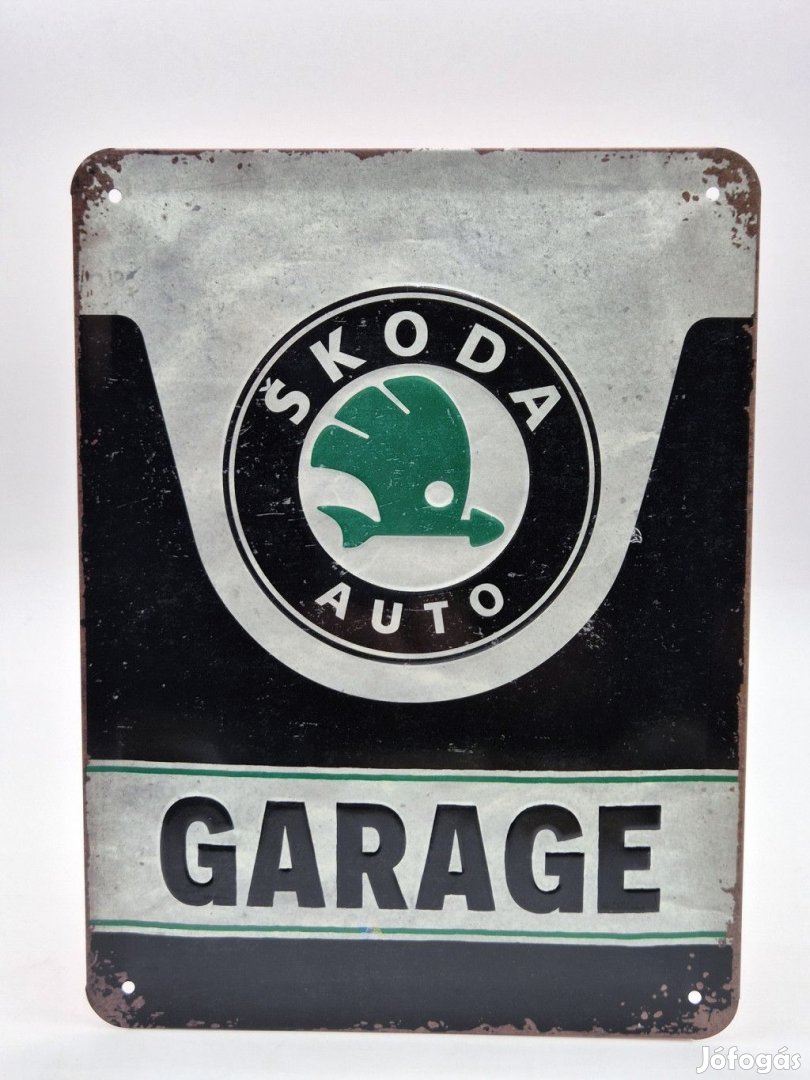 Skoda Garage - fémplakát  fém tábla  (15x20cm)