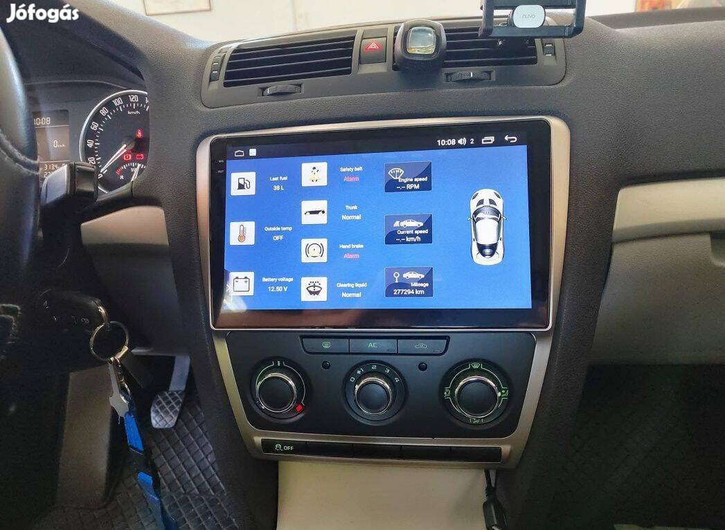 Skoda Octavia 2 Carplay Multimédia Android GPS Rádió Tolatókamerával