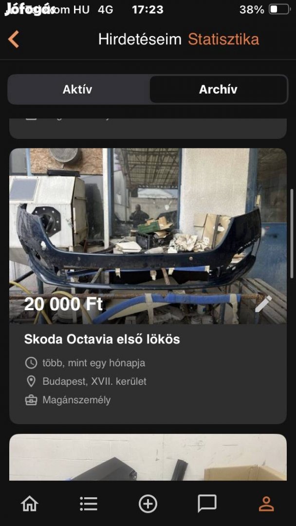 Skoda Octavia E.Lökhárító Eladó 