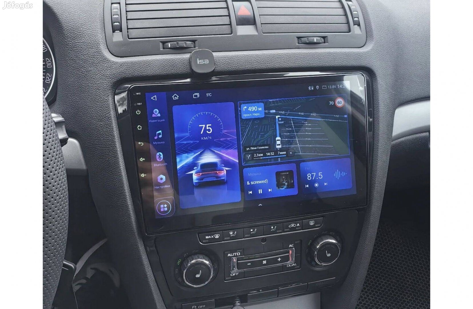 Skoda Octavia Rádió Android 2Din Multimédia Carplay Kijelző Navigáció