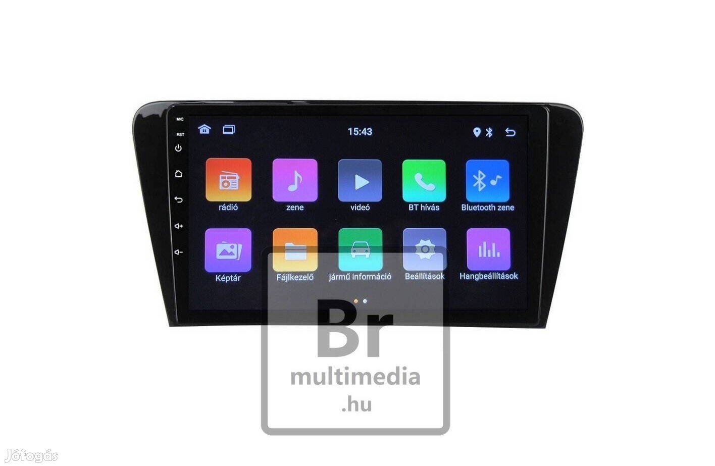 Skoda Rapid Android Kijelző 2Din Multimédia Rádió Navigáció Carplay