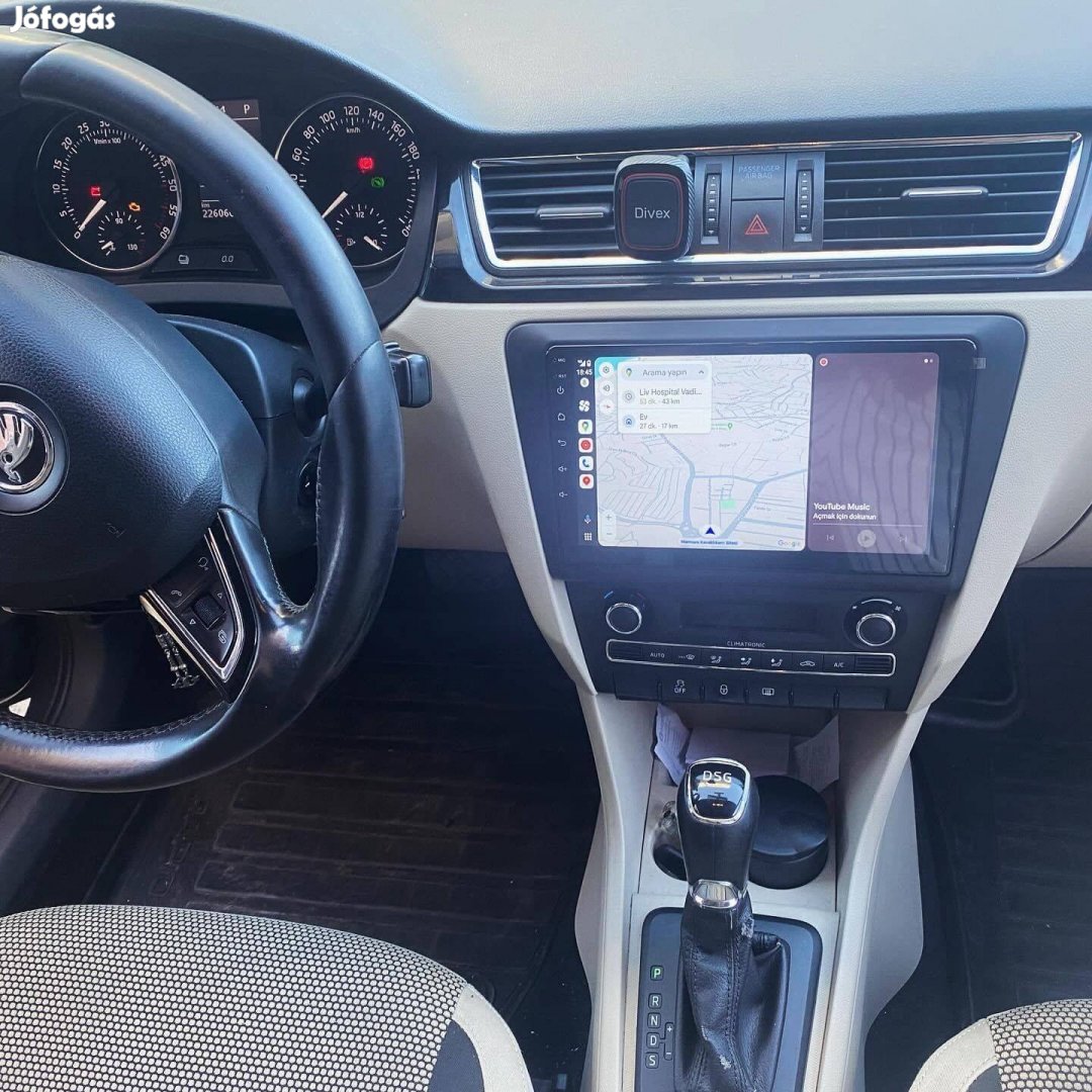 Skoda Rapid Android Rádió Navigáció Multimédia Carplay 2Din Kijelző