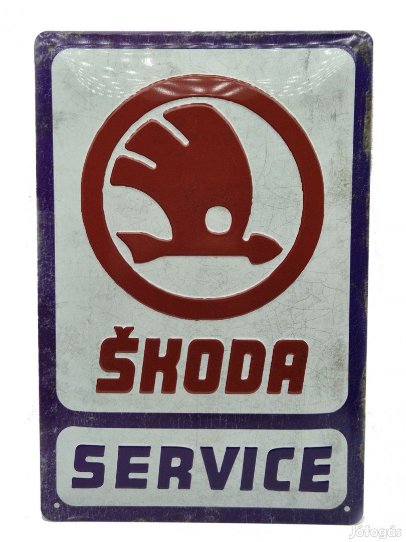 Skoda Service fémplakát fém tábla (20x30 cm)