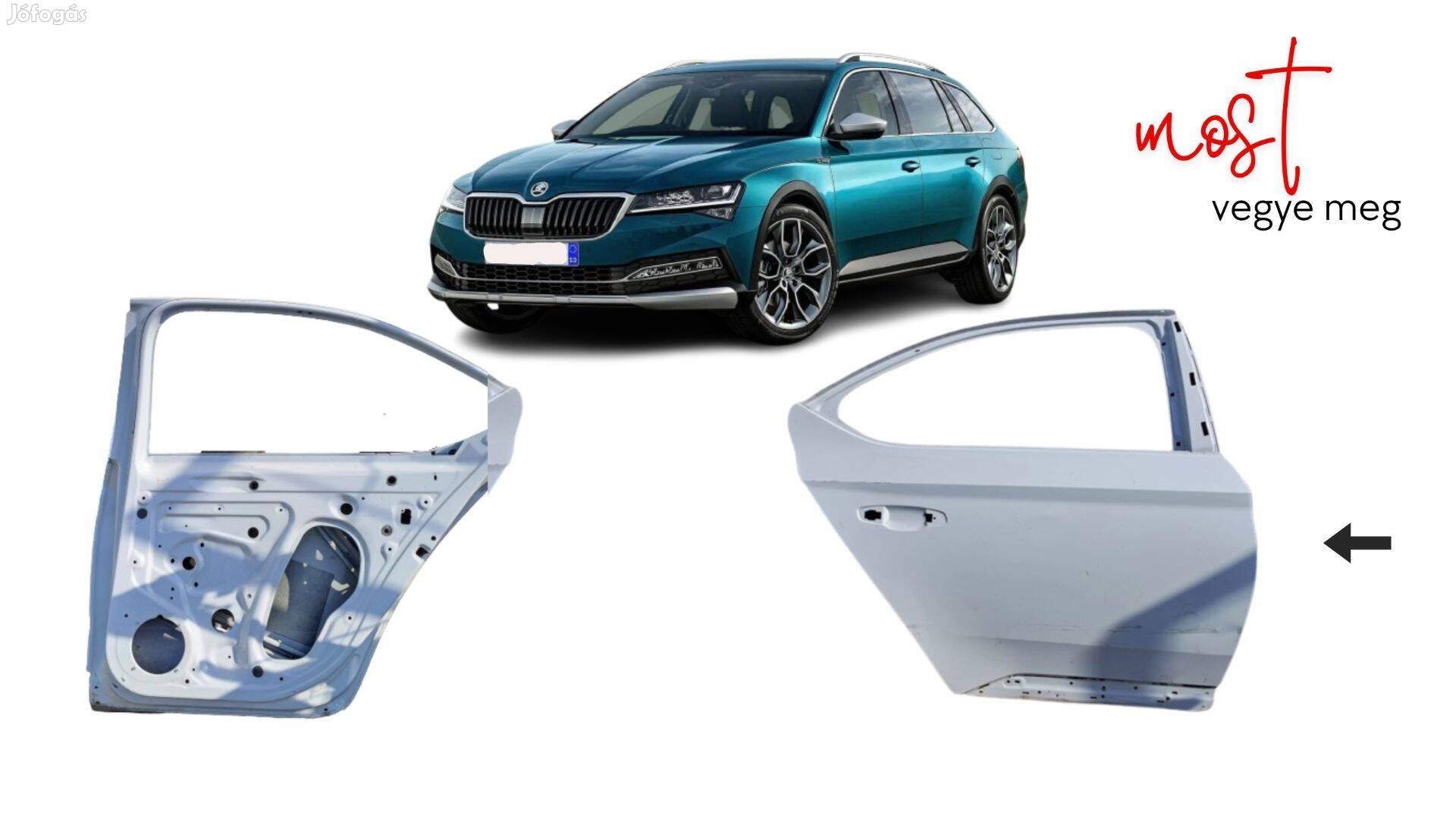 Skoda Superb MK3, Octavia 3 jobb hátsó ajtó csz 3V5833312