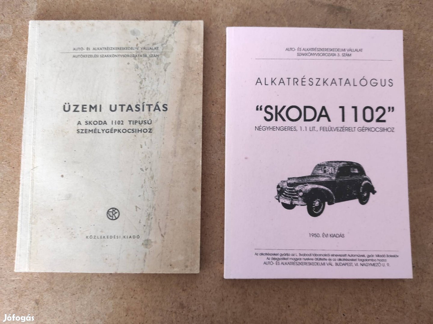 Skoda Tudor 1102 kezelési és alkatrészkatalógus 