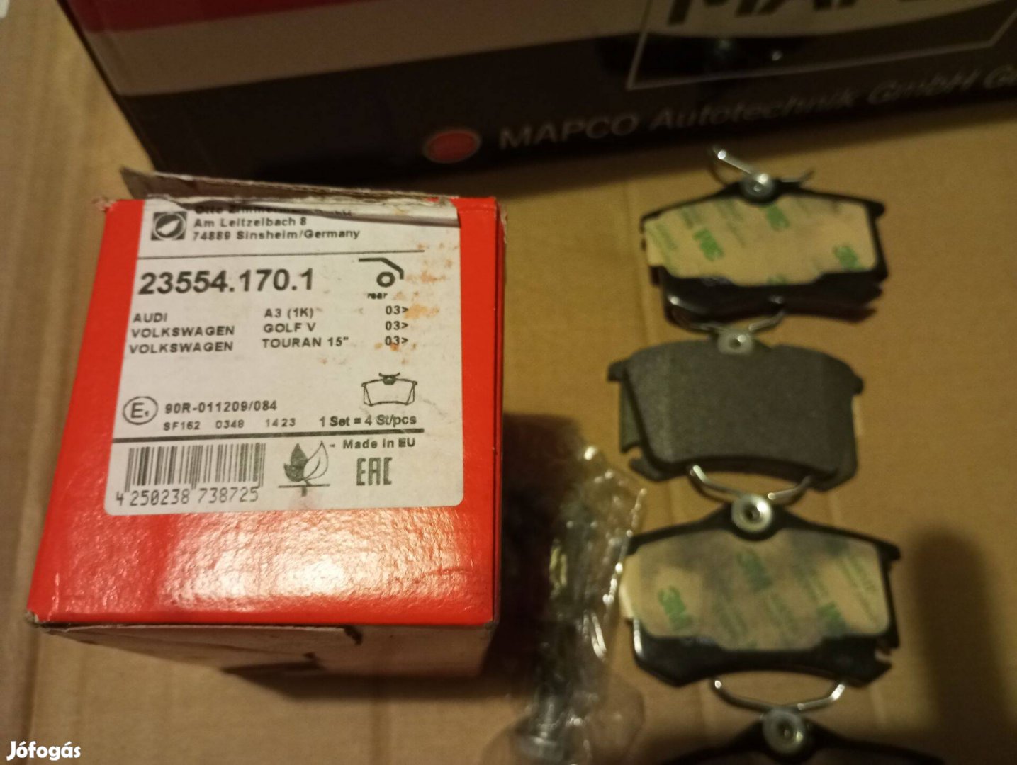 Skoda, VW Új Zimmermann fékbetét (hátsó) készlet