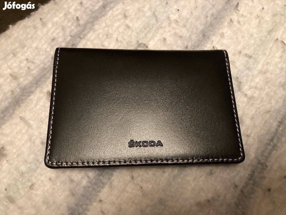 Skoda bőr névjegy- és bankkártyatartó