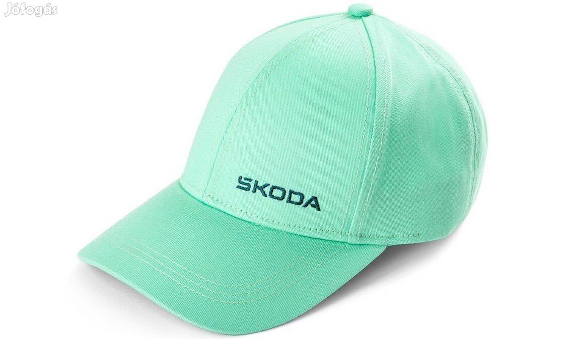 Skoda élénk zöld baseball sapka