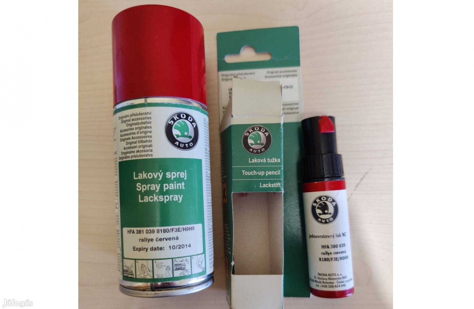 Skoda gyári javítófesték Rallye piros (H9H9, F3E) spray + stift