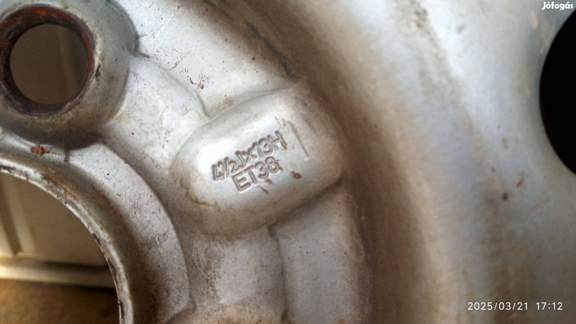 Skoda lemezfelni, 4 1/2Jx13H, ET38, 13"-os használt felnik