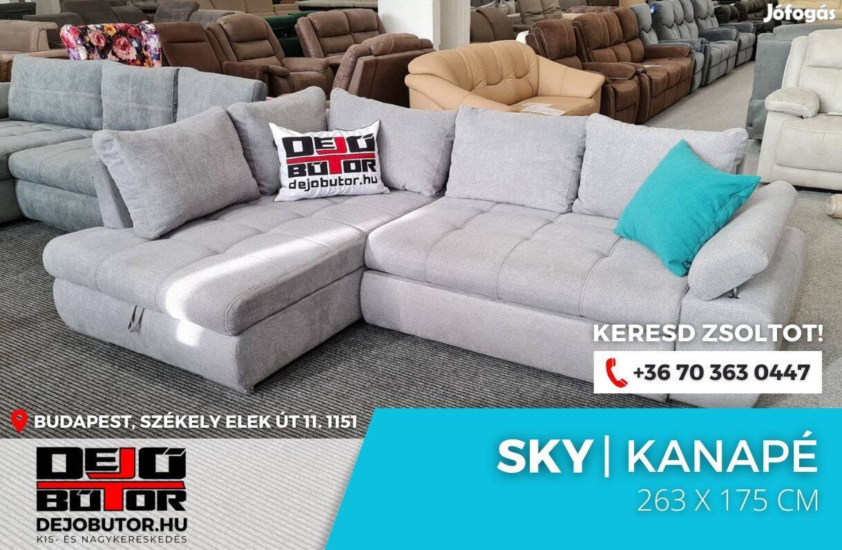 Sky sarok kanapé rugós ülőgarnitúra 263x175 cm ágyazható aston 15