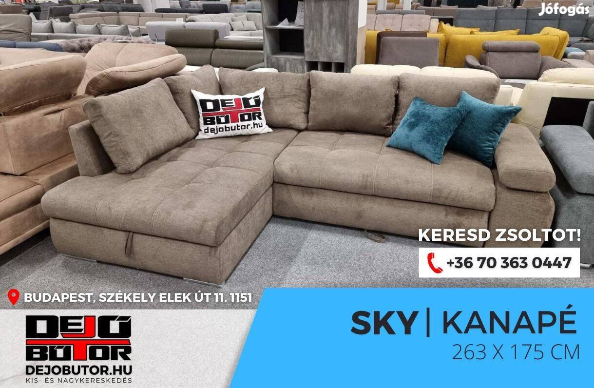 Sky sarok kanapé ülőgarnitúra bútor 263x175 cm infinity 4 ágyazható