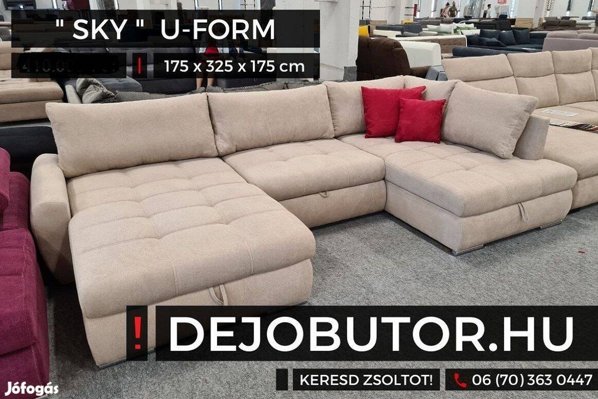 Sky ualak kanapé ülőgarnitúra 325x325x175 cm ágyazható bézs
