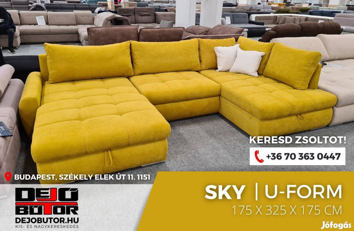 Sky ualak sarok kanapé ülőgarnitúra 175x325x175 cm rugós