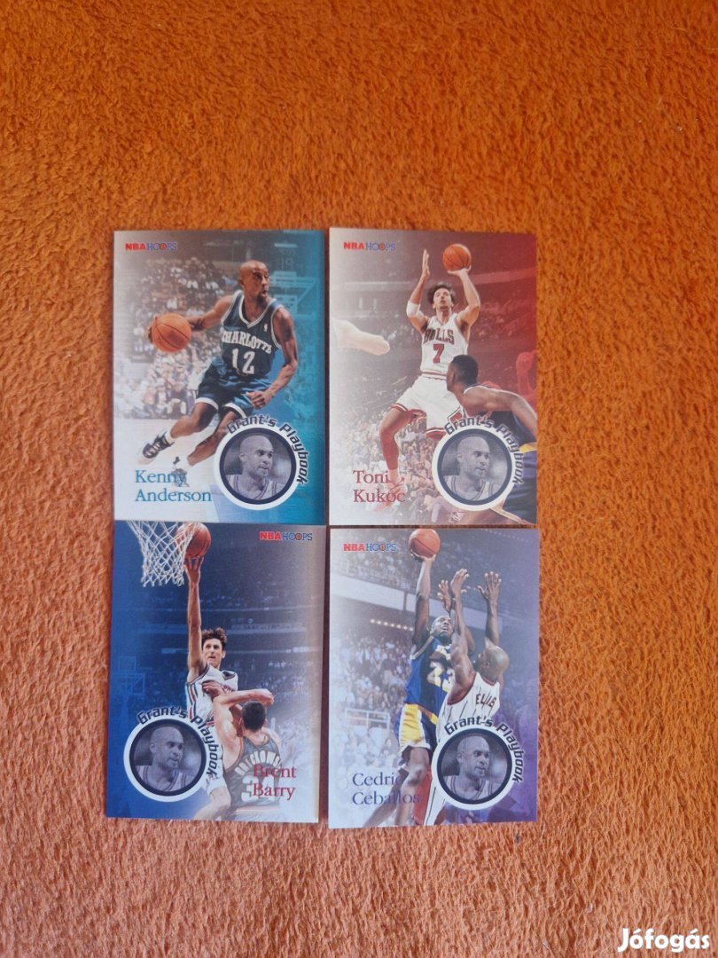 Skybox Hoops 1996-97 Grants Playbook kosaras kártyák 4db