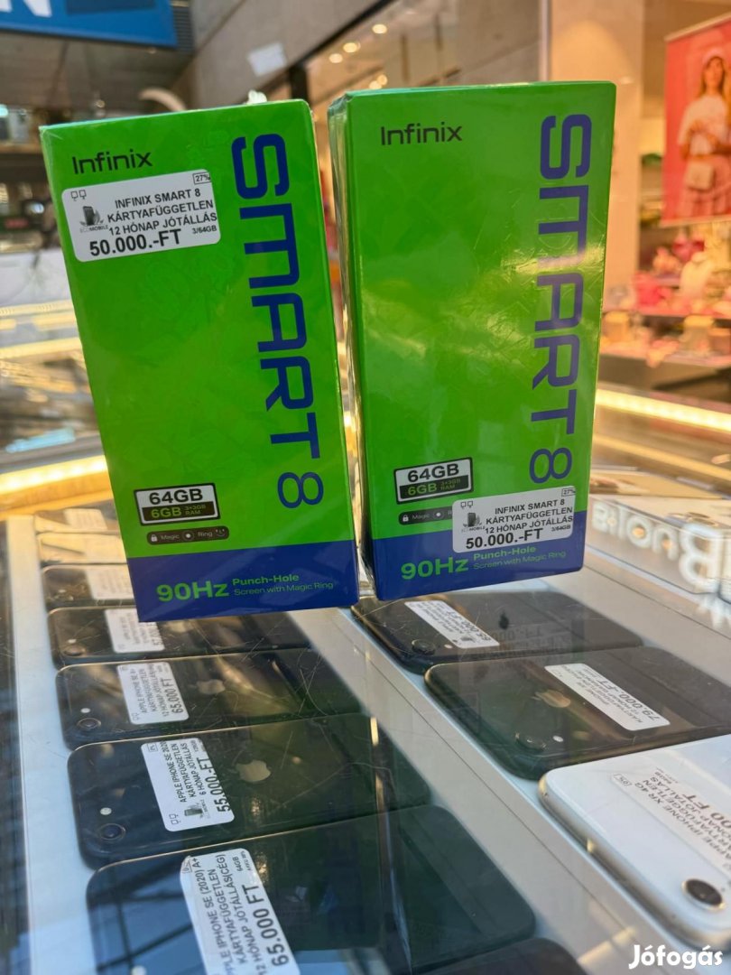 Smart 8 Kártyafüggetlen 64 GB 3 GB Ram, 12 hó garancia