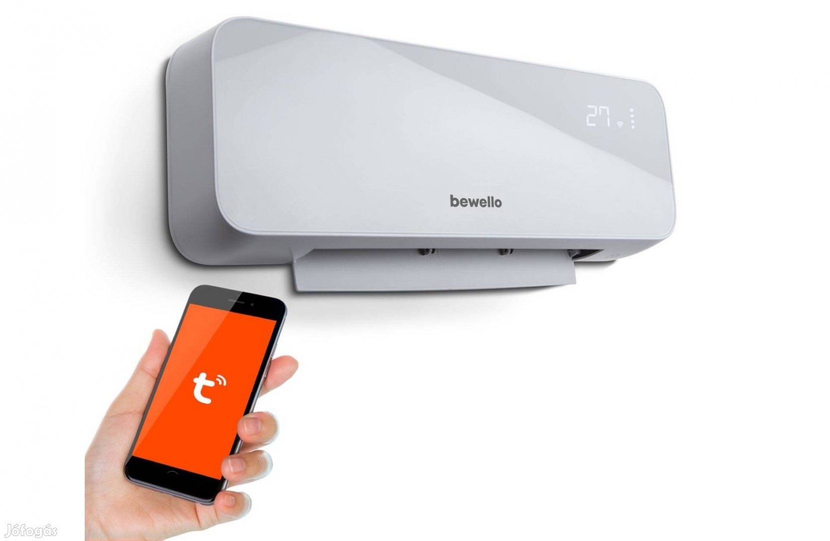 Smart Fali hősugárzó Opál fehér - 10002000W Tuya - 220 -