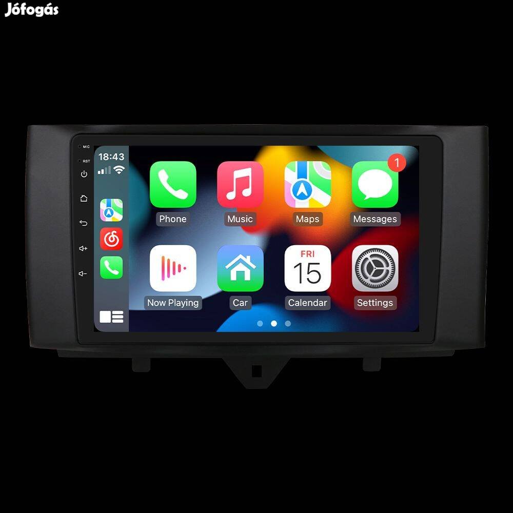 Smart Fortwo W451 FL 9" Multimédia fejegység - Android 12. Carplay