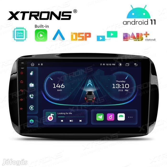 Smart Fortwo (2015-2018) 9" 2GB Android multimédia rádió GPS WIFI