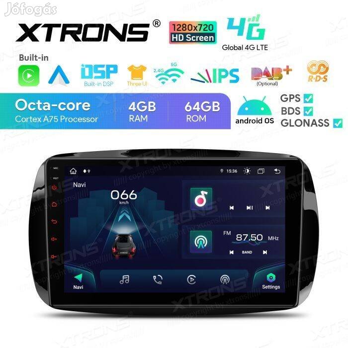 Smart Fortwo (2015-2018) 9" 4GB Android multimédia GPS WIFI Bluetooth