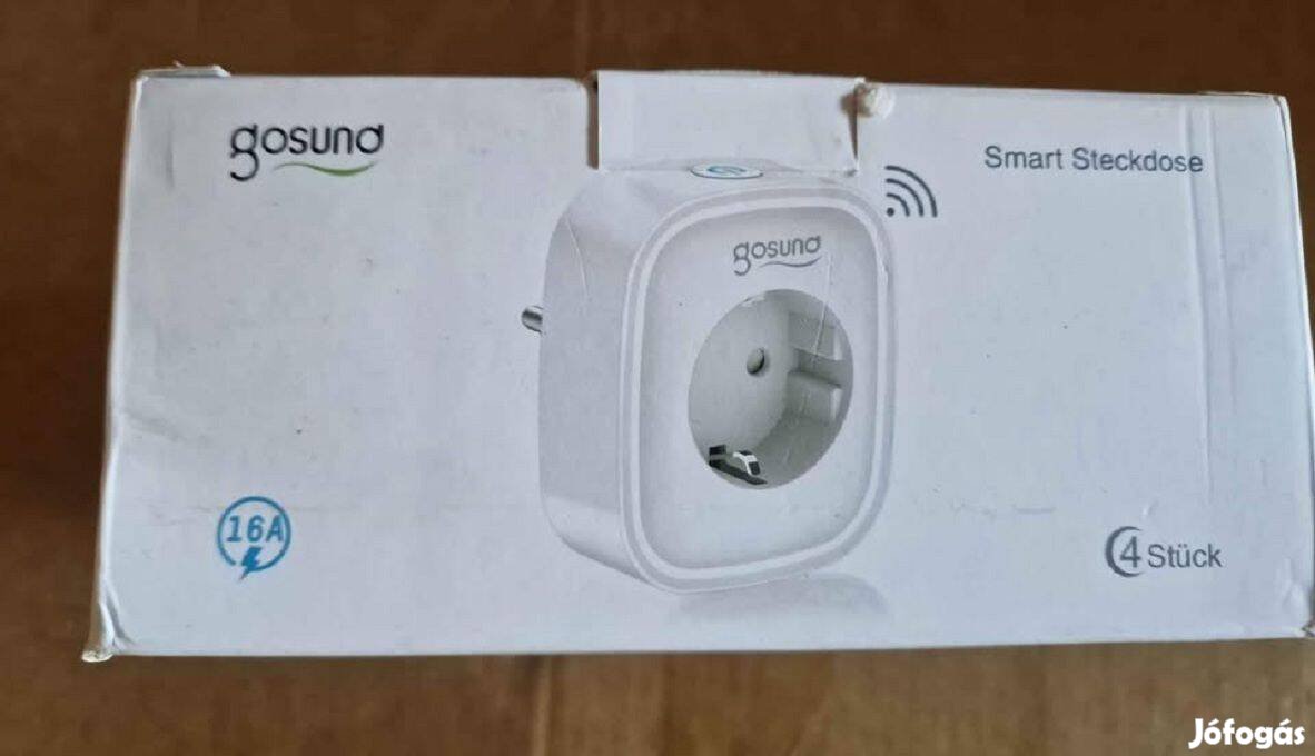 Smart WiFi aljzat energiafogyasztás mérés, hangvezérlés időzítő 4db