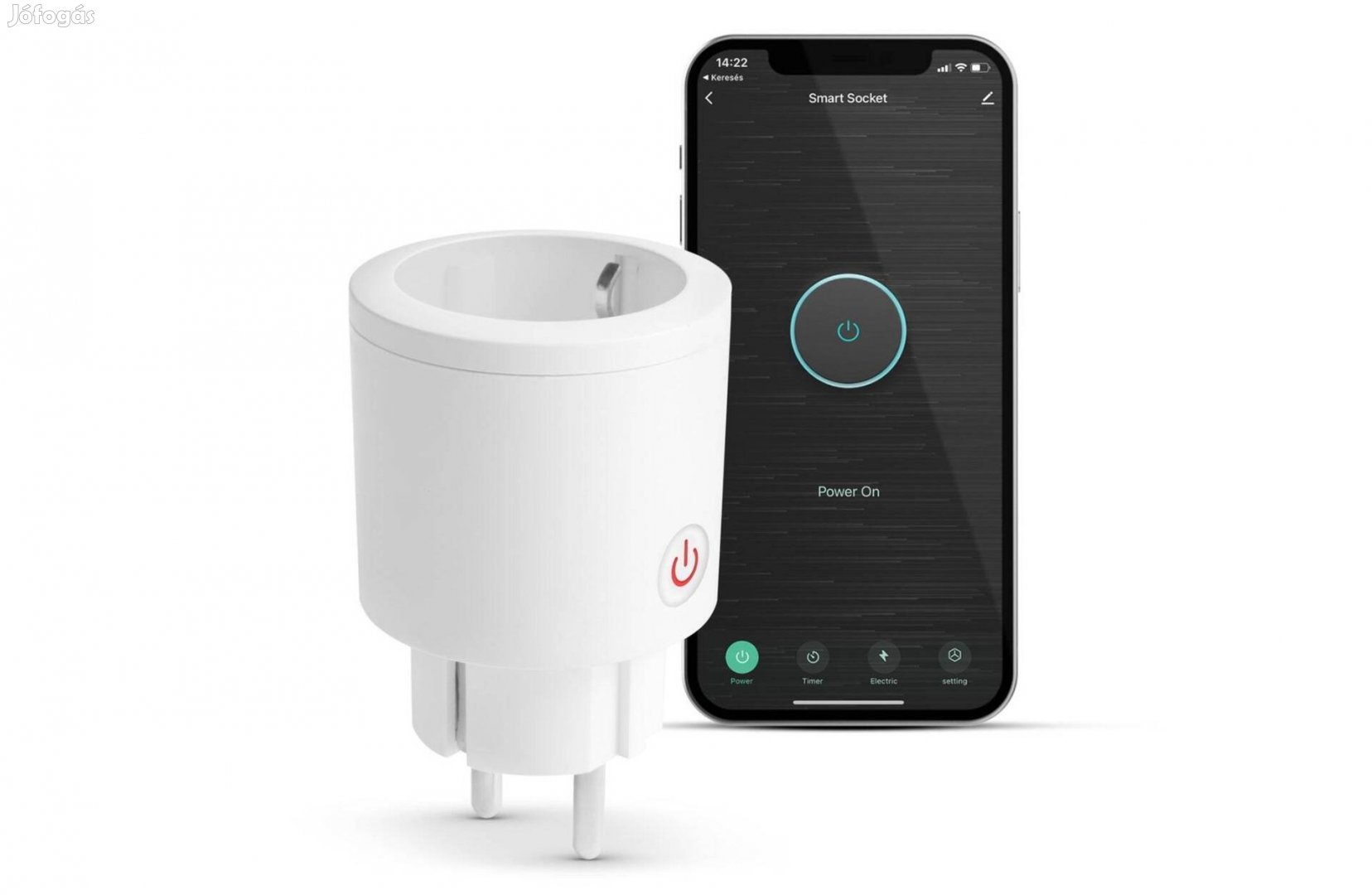 Smart konnektor - fogyasztásmérővel - Amazon Alexa, Google Home, Siri