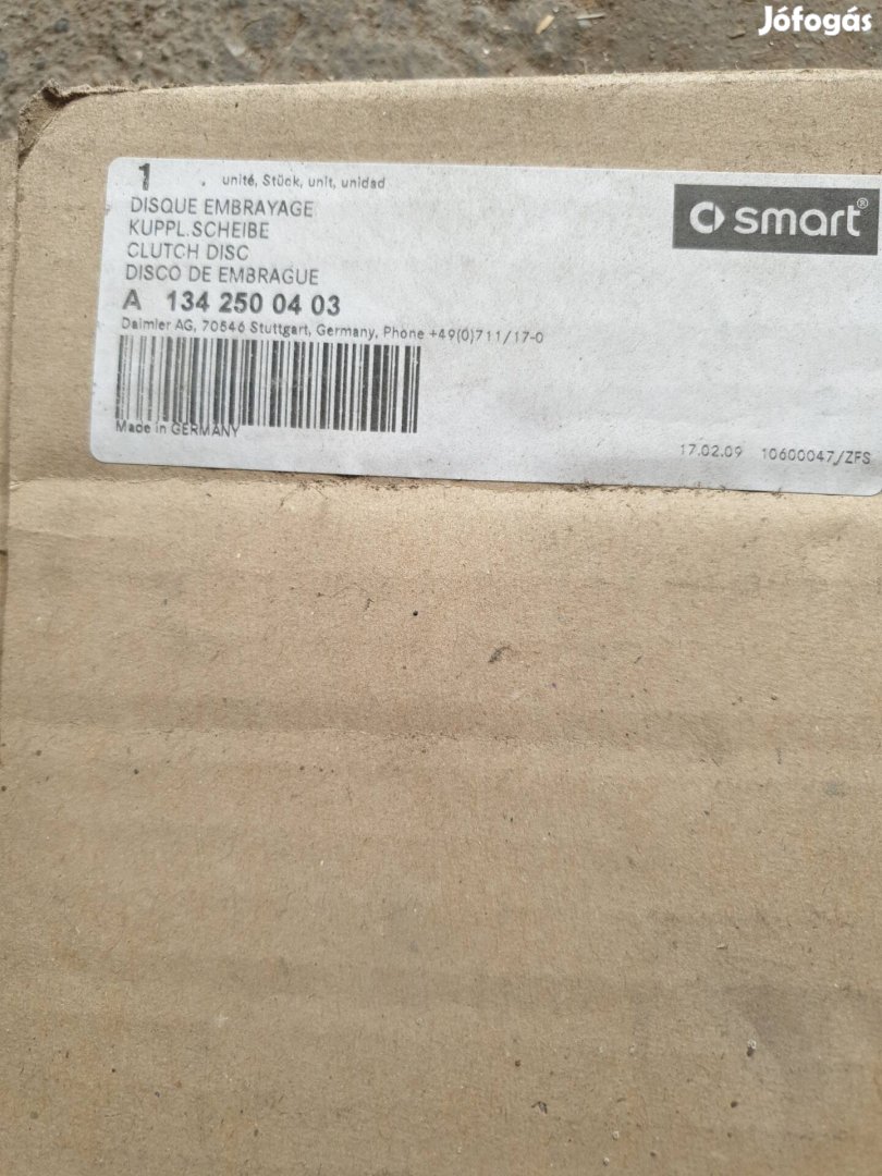 Smart kuplung tárcsa Gyári új A 1342500403