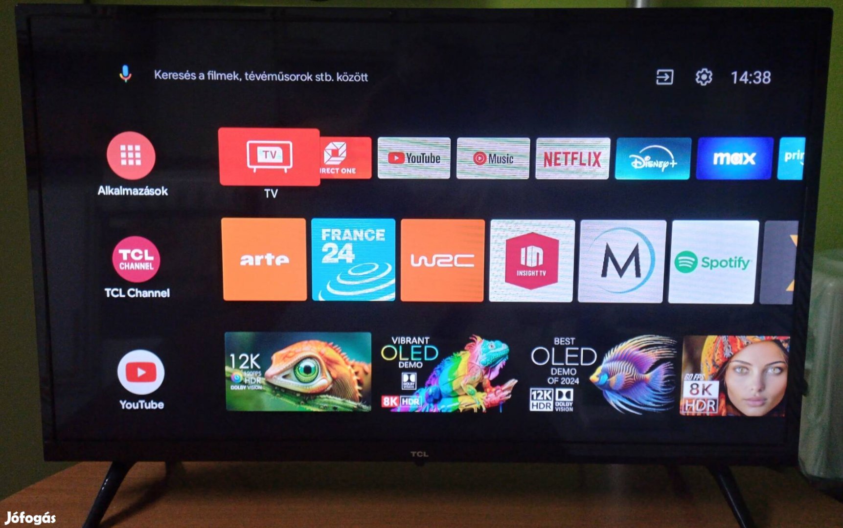 Smart(okos)Tv.TCL 32"-81cm.Fullhd.Hdr10.Dobozában.2023ban vásárolt.