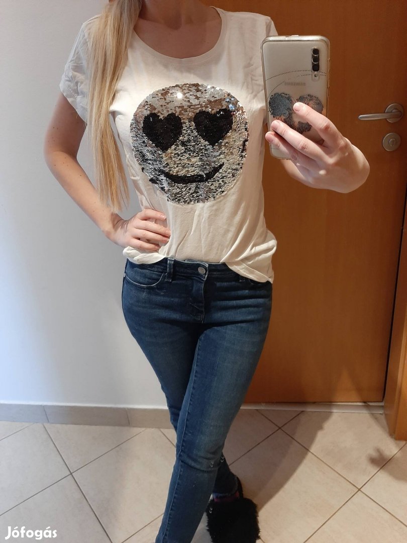 Smile flitteres póló