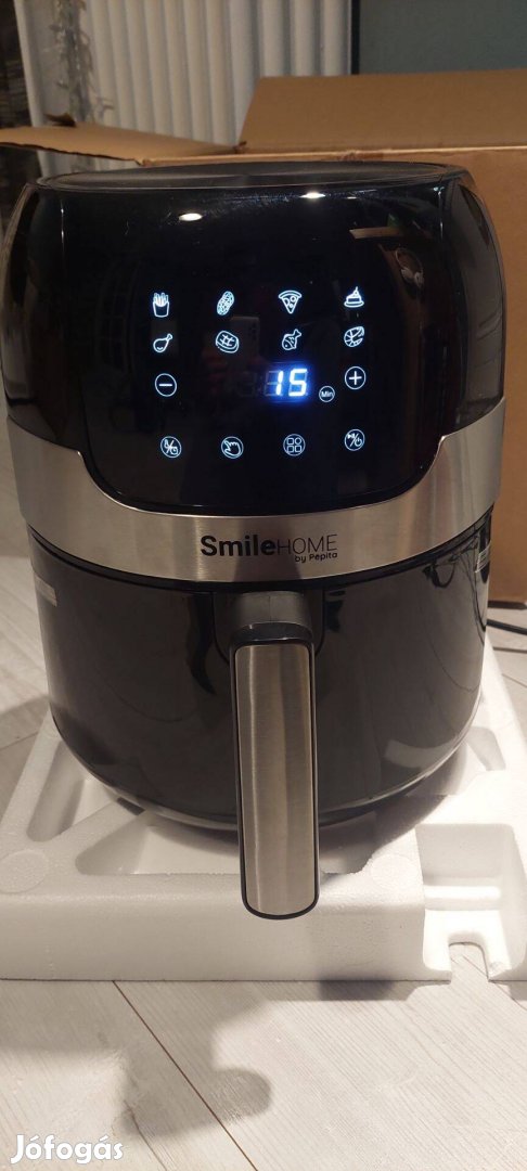 Smilehome Forrólevegős sütő digitális kijelzővel és 8 automata funkció