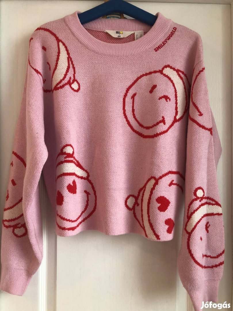 Smiley L méretű, női rövid derekú kötött pulcsi