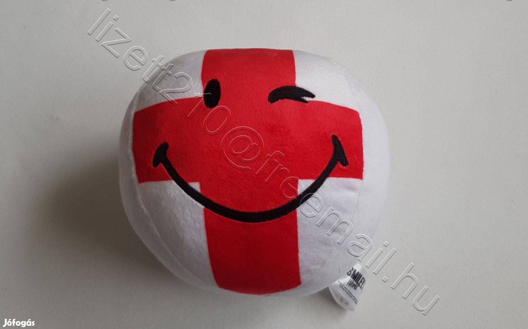 Smiley World zászlós plüss labda Történelmi Patrik-keresztes ír zászló