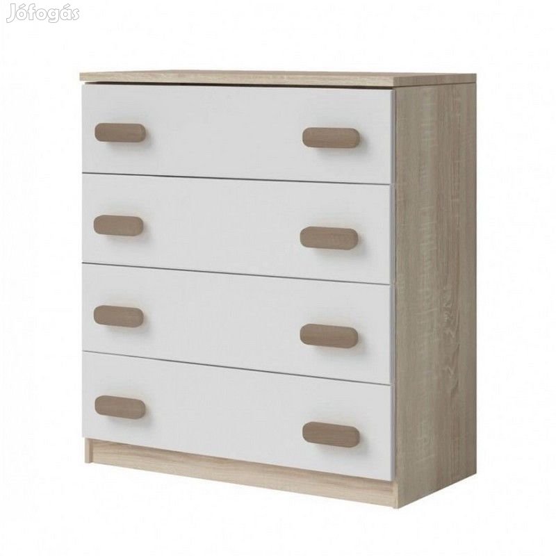 Smyk 02 Ifjúsági Fiókos komód sonoma - fehér- Választható színes foga